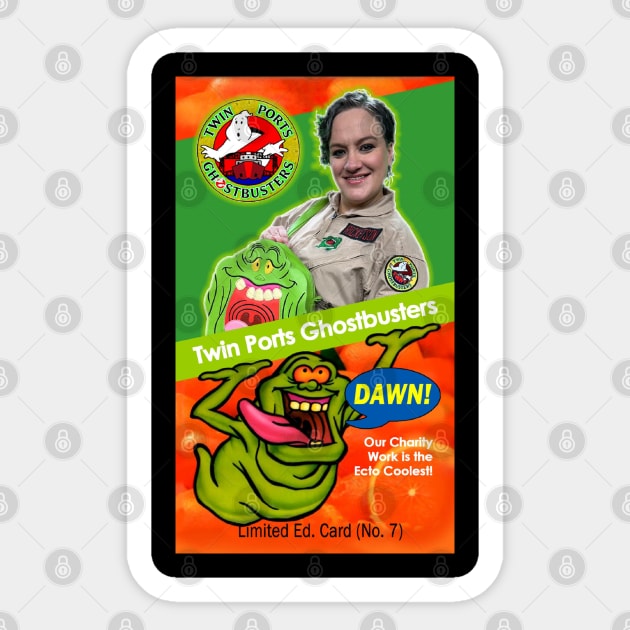 Twin Ports Ghostbusters Trading Card #7 - Dawn Sticker by Twin Ports Ghostbusters